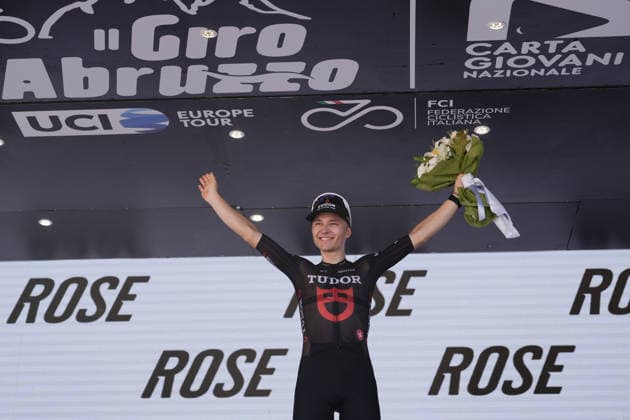 Germany s Lennart Jasch of Tudor Pro Cycling Team winner of stage during the Giro d™Abruzzo, stage 2 from Popoli Terme to Caramanico Terme (143 km) - Abruzzo, Italy - Wednesday, September 16, 2026. - cycling.  Copyright: xMassimoxPaolone LaPressex
