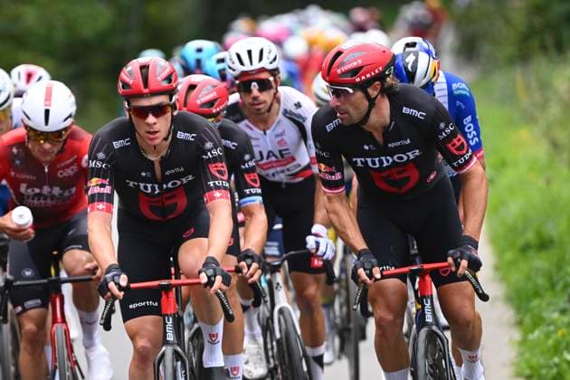 Grand Prix de Wallonie 2026 Cycling Race CITADELLE DE NAMUR, BELGIUM - SEPTEMBER 16 : Froidevaux Robin (SUI) of Tudor Pro Cycling Team, Haller Marco (AUT) of Tudor Pro Cycling Team during the 66th edition of Grand Prix de Wallonie an UCI ProSeries 1.Pro one day cycling road race for Men Elite of 196.8 km with start in Seraing and finish in Citadelle de Namur on September 16, 2026 in Citadelle de Namur, Belgium, 16 09 2026 ( Motordriver Kenny Verfaillie - Citadelle de Namur Belgium  Copyright: xVincentxKalutx