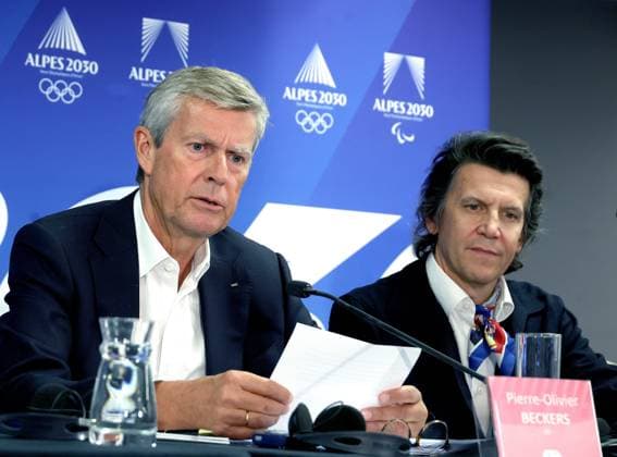 Jeux olympiques 2030 : conférence de presse Cojop + CIO PHOTOPQR LE PROGRES Richard MOUILLAUD - Lyon 16 09 2026 - Jeux olympiques 2030 : conférence de presse Cojop + CIO -Jeux olympiques 2030 : conférence de presse Cojop + CIO au Sofitel de Lyon pour valider les différents sites retenus PHOTO o Pierre-Olivier Beckers-Vieujant, président de la Commission de Coordination du CIO pour les Jeux Olympiques d’hiver Alpes 2030? et Christophe Dubi, Directeur Exécutif des Jeux Olympiques – CIO? IOC Olympic Games, Olympische Spiele, Olympia, OS press conference, PK, Pressekonferenz following a three days visit of the Lyon region sites by the members of the International Olympic Committee (IOC) Coordination Commission, in Lyon, central eastern France on September 16, 2026 . Lyon Rhône Rhône-Alpes France  Copyright: xPHOTOPQR LExPROGRES MAXPPPxRichardxMOUILLAUDx 20260916LPL9813 20260916LPL9813