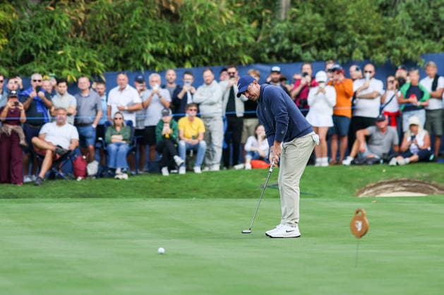 RECORD DATE NOT STATED 16th September 2026; Wentworth Golf Club, Virginia Water, Surrey, England; DP World Tour Golf, BMW PGA, Golf Herren Championship, Pro Am; Rory McIlroy of Northern Ireland plays a shot at the 14th tee HenningxVonxJagow