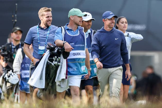 RECORD DATE NOT STATED 16th September 2026; Wentworth Golf Club, Virginia Water, Surrey, England; DP World Tour Golf, BMW PGA, Golf Herren Championship, Pro Am; Rory McIlroy of Northern Ireland walks off from the 15th hole HenningxVonxJagow