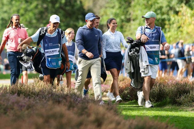 RECORD DATE NOT STATED 16th September 2026; Wentworth Golf Club, Virginia Water, Surrey, England; DP World Tour Golf, BMW PGA, Golf Herren Championship, Pro Am; Rory McIlroy of Northern Ireland walks to the 15th hole HenningxVonxJagow