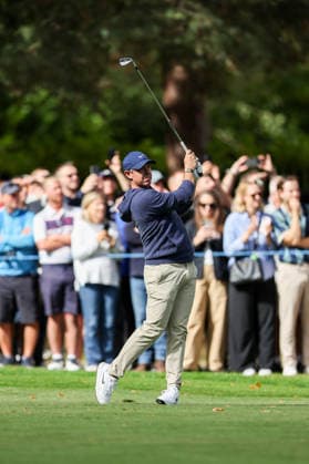 RECORD DATE NOT STATED 16th September 2026; Wentworth Golf Club, Virginia Water, Surrey, England; DP World Tour Golf, BMW PGA, Golf Herren Championship, Pro Am; Rory McIlroy of Northern Ireland plays a shot at the 15th hole HenningxVonxJagow