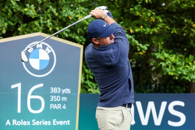 RECORD DATE NOT STATED 16th September 2026; Wentworth Golf Club, Virginia Water, Surrey, England; DP World Tour Golf, BMW PGA, Golf Herren Championship, Pro Am; Rory McIlroy of Northern Ireland tees off from the 16th tee HenningxVonxJagow