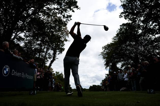 RECORD DATE NOT STATED 16th September 2026; Wentworth Golf Club, Virginia Water, Surrey, England; DP World Tour Golf, BMW PGA, Golf Herren Championship, Pro Am; Jon Rahm of Spain tees off from the 15th tee HenningxVonxJagow
