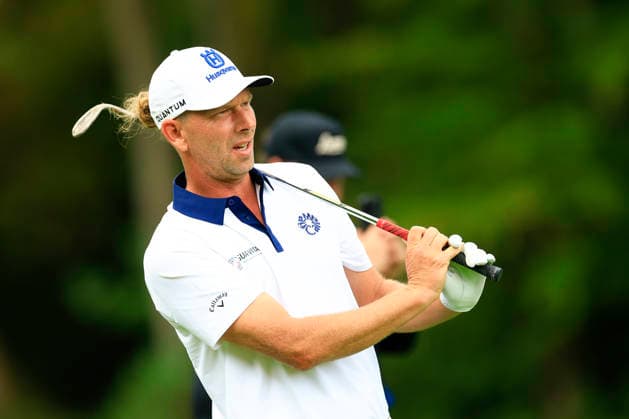 RECORD DATE NOT STATED 16th September 2026; Wentworth Golf Club, Virginia Water, Surrey, England; DP World Tour Golf, BMW PGA, Golf Herren Championship, Pro Am; Marcel Siem of team Sky leaving his approach short at the final hole ChrisxRoll