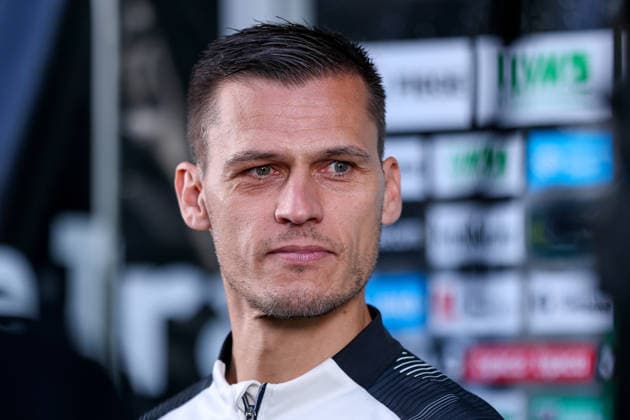 September 16, 2026, xkwix, soccer, 3rd Division, Preußen Münster vs. 1. FC Saarbrücken, Preußenstadion, Matchday 6, 2026–2027 Season: Thomas Woerle, Preußen Münster coach, during an interview. DFB regulations prohibit any use of photographs as image sequences and or quasi-video. Photo: xKamilxWilkowskixPressefotoKochx, North Rhine-Westphalia, Germany