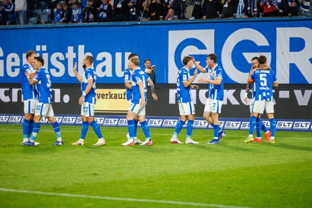 Goal celebration 1 0 2v r Goal scorer Leon Dajaku Rostock GER, FC Hansa Rostock vs. VfB Stuttgart II, Soccer, Men, 3. Liga, Matchday 6, 2026–2027 season, September 16, 2026, Rostock Ostseestadion, Mecklenburg-Western Pomerania, Germany