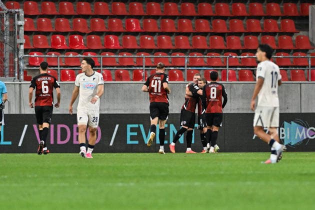 3rd Division FC Ingolstadt vs. TSG 1899 Hoffenheim II, September 16, 2026, INGOLSTADT, GERMANY September 16 The home team celebrates after Nishan VELUPILLAY scores the 1–0 goal for FC Ingolstadt 28 Goal Scorer Joy Happy during the 3. Liga match between FC Ingolstadt and TSG Hoffenheim’s second team on Matchday 6 at the Audi Sportpark Copyright: xBEAUTIFULxSPORTS Goldbergx