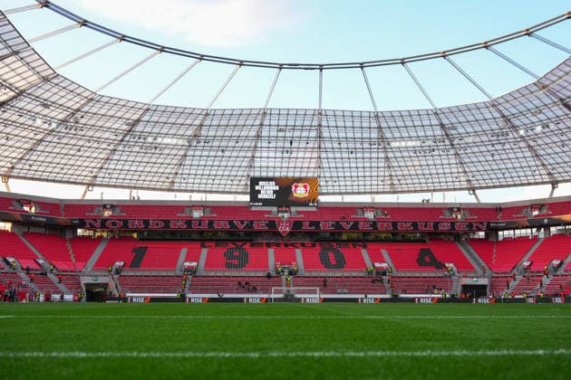 September 16, 2026, xydrx, Men s, Soccer, Europa League, Bayer 04 Leverkusen vs. NK Celje, 2026–2027 Season, BayArena: Overview of the home stands at Bayer 04 Leverkusen. Regulations prohibit any use of photographs as image sequences and or quasi-video. Copyright: HMBxMedia YannisxDreimann