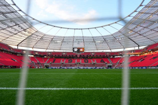 September 16, 2026, xydrx, Men s, Soccer, Europa League, Bayer 04 Leverkusen vs. NK Celje, 2026–2027 Season, BayArena: Overview of the home stands at Bayer 04 Leverkusen. Regulations prohibit any use of photographs as image sequences and or quasi-video. Copyright: HMBxMedia YannisxDreimann