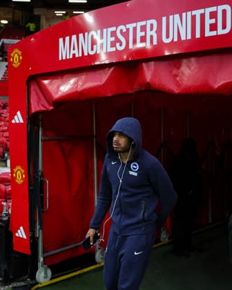 Carabao Cup round 3 Manchester United, ManU v Brighton & Hove Albion Georginio Rutter of Brighton & Hove Albion arrives at the stadium prior to kick off during the Carabao Cup round 3 match Manchester United vs Brighton & Hove Albion at Old Trafford, Manchester, United Kingdom on 16 September 2026 (Photo by Mark Cosgrove News Images) Manchester Old Trafford Greater Manchester United Kingdom Copyright: xMarkxCosgrove NewsxImagesx