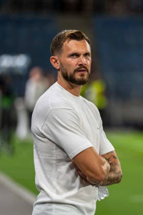 SOCCER - UEFA EL, Sturm vs Rennais GRAZ,AUSTRIA,16.SEP.26 - SOCCER - UEFA Europa League, Sturm Graz vs Stade Rennais FC. Image shows head coach Fabio Ingolitsch (Sturm).  GEPAxpictures xAvnixRetkoceri
