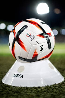 SOCCER - UEFA EL, Sturm vs Rennais GRAZ,AUSTRIA,16.SEP.26 - SOCCER - UEFA Europa League, Sturm Graz vs Stade Rennais FC. Image shows a feature of a football.  GEPAxpictures xJamesxDoak