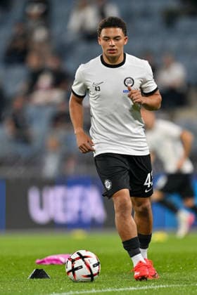 SOCCER - UEFA EL, Sturm vs Rennais GRAZ,AUSTRIA,16.SEP.26 - SOCCER - UEFA Europa League, Sturm Graz vs Stade Rennais FC. Image shows Jacob Hoedl (Sturm) during warm-up.  GEPAxpictures xAvnixRetkoceri