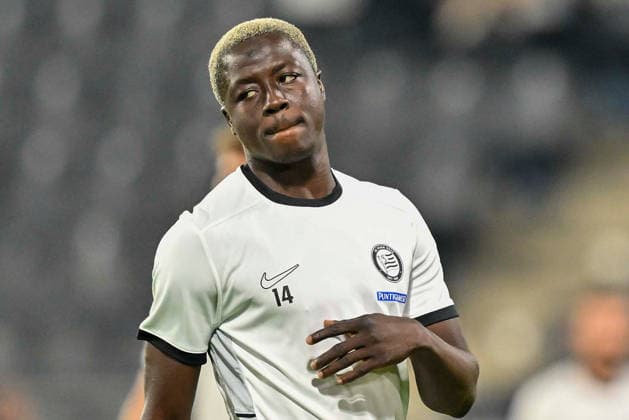 SOCCER - UEFA EL, Sturm vs Rennais GRAZ,AUSTRIA,16.SEP.26 - SOCCER - UEFA Europa League, Sturm Graz vs Stade Rennais FC. Image shows Oumar Diakite (Sturm) during warm-up.  GEPAxpictures xAvnixRetkoceri