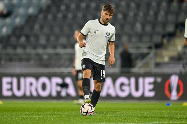 SOCCER - UEFA EL, Sturm vs Rennais GRAZ,AUSTRIA,16.SEP.26 - SOCCER - UEFA Europa League, Sturm Graz vs Stade Rennais FC. Image shows Simon Seidl (Sturm) during warm-up.  GEPAxpictures xAvnixRetkoceri