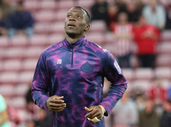 Sunderland, England, 16th September 2026. Nordi Mukiele of Sunderland during the Sunderland vs AZ Alkmaar UEFA Europa League match at the Stadium Of Light, Sunderland. Picture credit should read: Nigel Roddis Sportimage EDITORIAL USE ONLY. No use with unauthorised audio, video, data, fixture lists, club league logos or live services. Online in-match use limited to 120 images, no video emulation. No use in betting, games or single club league player publications. SPI_006_NR_SUND_AZAL SPI-5002-0005