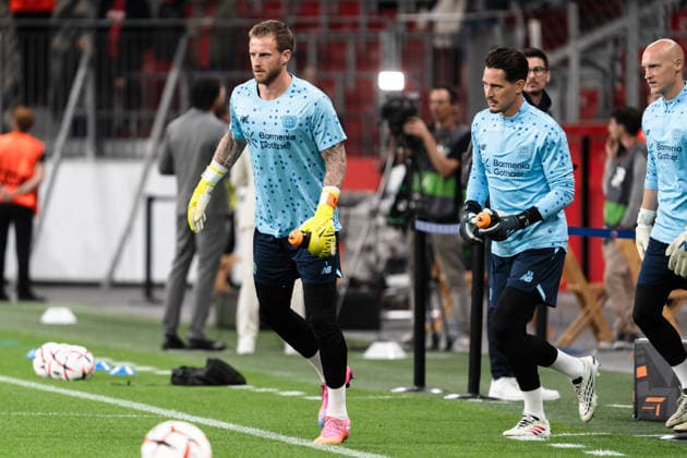 2026–2027 UEFA Europa League, Bayer 04 Leverkusen vs. NK Celje, Matchday 1, Wednesday, September 16, 2026, BayArena, North Rhine-Westphalia, Germany; Mark Flekken, Janis Blaswich Copyright: xCelinaxLeiersx