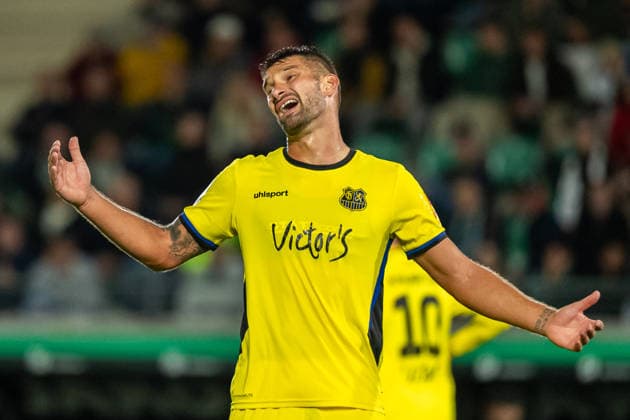 Kai Bruenker, 1. FC Saarbrücken, reacts angrily on September 9, GER, SC Preussen Münster vs. 1. FC Saarbrücken, Soccer, 3. Liga, Matchday 6, 2026–2027 season, September 16, 2026 DFL regulations prohibit the use of photographs as image sequences and or quasi-video GER, SC Preussen Münster vs. 1 FC Saarbrücken, soccer, 3. Liga, Matchday 6, 2026–2027 season, September 16, 2026, Münster Copyright: xEibner-Pressefoto JanxRollingerx EP_JSK