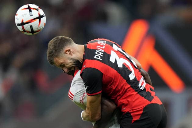 AC Milan s Strahinja Pavlovic during the Europa League soccer match between Ac Milan and Benfica at San Siro Stadium in Milan , Italy - September 16 , 2026. - Soccer  Copyright: xSpada LaPressex