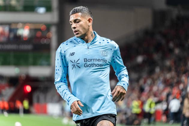 2026–2027 UEFA Europa League, Bayer 04 Leverkusen vs. NK Celje, Matchday 1, Wednesday, September 16, 2026, BayArena, North Rhine-Westphalia, Germany, Facundo Medina Copyright: xCelinaxLeiersx