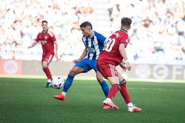 Spanish La Liga EA Sports soccer match Deportivo La Coruna vs Sevilla FC played at Abanca-Riazor Stadium, La Coruna, Galicia on September 16, 2026 in Spain 900 Cordon Press  900 CordonxPress LOF - Deportivo vs Sevilla