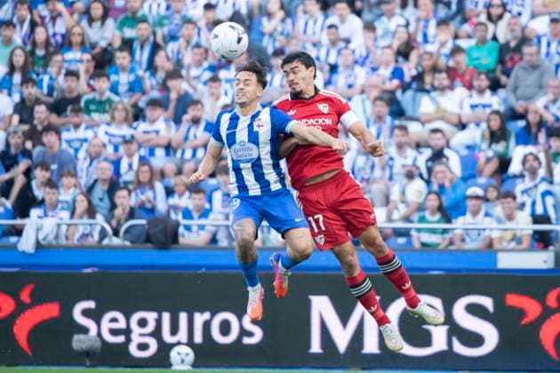 Spanish La Liga EA Sports soccer match Deportivo La Coruna vs Sevilla FC played at Abanca-Riazor Stadium, La Coruna, Galicia on September 16, 2026 in Spain 900 Cordon Press  900 CordonxPress LOF - Deportivo vs Sevilla