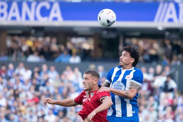 Spanish La Liga EA Sports soccer match Deportivo La Coruna vs Sevilla FC played at Abanca-Riazor Stadium, La Coruna, Galicia on September 16, 2026 in Spain 900 Cordon Press  900 CordonxPress LOF - Deportivo vs Sevilla