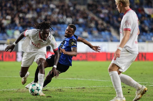 Franci Bouebari, Rot-Weiss Essen, 19, in action against SV Waldhof Mannheim, Rot-Weiss Essen, on September 16, 2026, in Mannheim at Carl Benz Stadium. Photo by Alfio Marino Copyright: