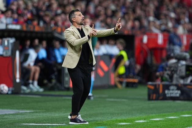 September 16, 2026, xydrx, Men s, Soccer, Europa League, Bayer 04 Leverkusen vs. NK Celje, 2026–2027 Season, BayArena: Zoran Zeljkovic, head coach of NK Celje, gesturing. Regulations prohibit any use of photographs as image sequences and or quasi-video. Copyright: HMBxMedia YannisxDreimann