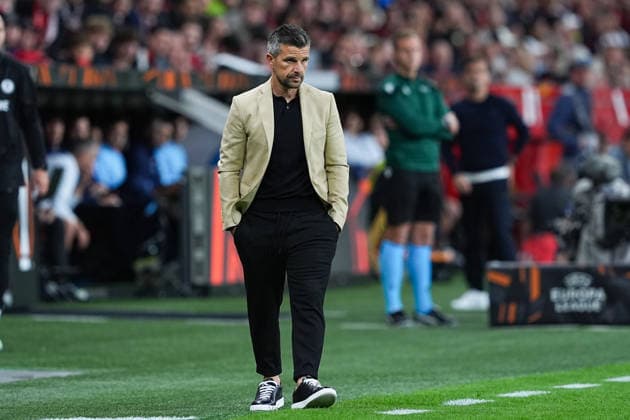 September 16, 2026, xydrx, Men s, Soccer, Europa League, Bayer 04 Leverkusen vs. NK Celje, 2026–2027 Season, BayArena, Zoran Zeljkovic, Head Coach of NK Celje. Regulations prohibit any use of photographs as image sequences and or quasi-video. Copyright: HMBxMedia YannisxDreimann