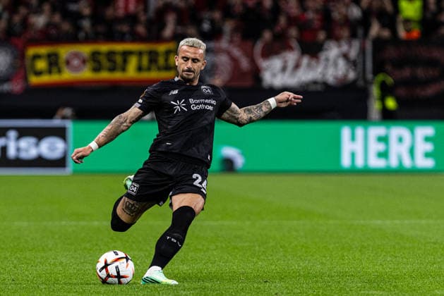UEFA Europa League: Bayer 04 Leverkusen vs. NK Celje, September 16, 2026; Aleix Garcia (Bayer 04 Leverkusen), 24; UEFA Europa League, Matchday 1: Bayer 04 Leverkusen vs. NK Celje, BayArena, Leverkusen, September 16, 2026 Copyright: xBEAUTIFULxSPORTS Buriakovx
