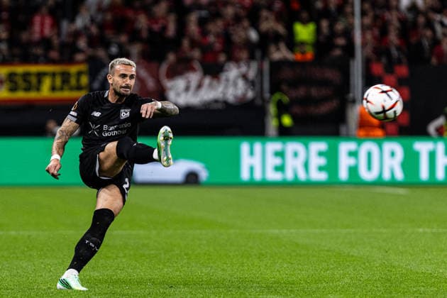 UEFA Europa League: Bayer 04 Leverkusen vs. NK Celje, September 16, 2026; Aleix Garcia (Bayer 04 Leverkusen), 24; UEFA Europa League, Matchday 1: Bayer 04 Leverkusen vs. NK Celje, BayArena, Leverkusen, September 16, 2026 Copyright: xBEAUTIFULxSPORTS Buriakovx