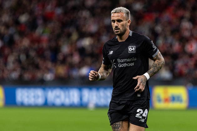UEFA Europa League: Bayer 04 Leverkusen vs. NK Celje, September 16, 2026; Aleix Garcia (Bayer 04 Leverkusen), 24; UEFA Europa League, Matchday 1: Bayer 04 Leverkusen vs. NK Celje, BayArena, Leverkusen, September 16, 2026 Copyright: xBEAUTIFULxSPORTS Buriakovx