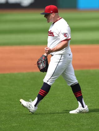 Cleveland Guardians Parker Messick (77) reacts after getting out of .the first inning against the Chicago White Sox at Progressive Field in Cleveland, Ohio on Wednesday, September 16, 2026.  CLE202609161020 AARONxJOSEFCZYK