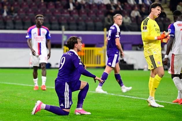 RSC Anderlecht v Olympique Lyon - UEFA Europa League ANDERLECHT, BELGIUM - SEPTEMBER 16 : Cvetkovic Mihajlo forward of RSC Anderlecht during the UEFA Europa League 2026 27 League Phase MD1 match between RSC Anderlecht and Olympique Lyon on September 16, 2026 in Anderlecht, Belgium, 16 09 2026 Anderlecht Belgium  Copyright: xJanxDexMeuleneirx