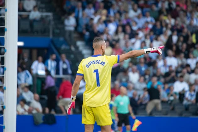 ESP LaLiga EA Sports Deportivo La Coruna Sevilla FC Odysseas Vlachodimos of Sevilla during the LaLiga EA Sports match between Deportivo La Coruna and Sevilla FC, played at Abanca Riazor Stadium in La Coruna, Galicia, on September 16, 2026, in Spain Spain Copyright: xAgenciaxLOFx