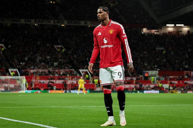 Carabao Cup round 3 Manchester United, ManU v Brighton & Hove Albion Marcus Rashford of Manchester United in action during the Carabao Cup round 3 match Manchester United vs Brighton & Hove Albion at Old Trafford, Manchester, United Kingdom on 16 September 2026 (Photo by Mark Cosgrove News Images) Manchester Old Trafford Greater Manchester United Kingdom Copyright: xMarkxCosgrove NewsxImagesx