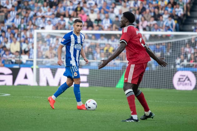 ESP LaLiga EA Sports Deportivo La Coruna Sevilla FC Yeremay Hernández of Deportivo during the LaLiga EA Sports match between Deportivo La Coruna and Sevilla FC, played at Abanca Riazor Stadium in La Coruna, Galicia, on September 16, 2026, in Spain Spain Copyright: xAgenciaxLOFx