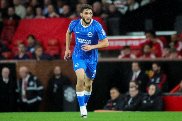 Carabao Cup round 3 Manchester United, ManU v Brighton & Hove Albion Jaouen Hadjam of Brighton & Hove Albion in action during the Carabao Cup round 3 match Manchester United vs Brighton & Hove Albion at Old Trafford, Manchester, United Kingdom on 16 September 2026 (Photo by Mark Cosgrove News Images) Manchester Old Trafford Greater Manchester United Kingdom Copyright: xMarkxCosgrove NewsxImagesx