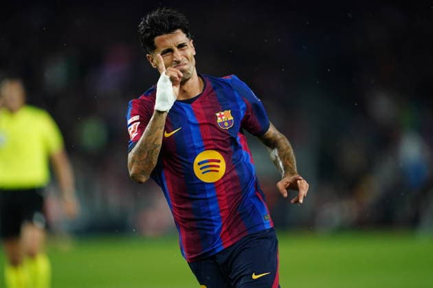 ESP: FC Barcelona, Barca - Racing Club de Santander. La Liga EA Sports. Matchday 6. Joao Cancelo of FC Barcelona celebrates after scoring the 1-0 during the La Liga EA Sports match between FC Barcelona and Real Racing Club de Santander played at Spotify Camp Nou Stadium on 16 Sept 2026 in Barcelona, Spain. kpng Copyright: xBaguxBlancox xPRESSINPHOTOx PS_2627_BAR_RAC_501