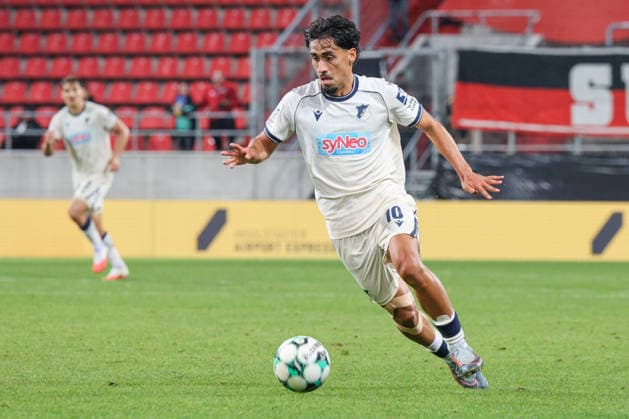 Yasin Zor of TSG Hoffenheim II, No. 10, making a quick run forward during the match between FC Ingolstadt 04 and TSG Hoffenheim II on September 16, 2026, DFB regulations prohibit any use of photographs as image sequences and or quasi-video. GER, Soccer, 3. Liga, Matchday 6, FC Ingolstadt 04 vs. TSG Hoffenheim II, September 16, 2026, Audi Sportpark Ingolstadt Copyright: xEibner-Pressefoto OliverxSTRISCHx EP-OSH