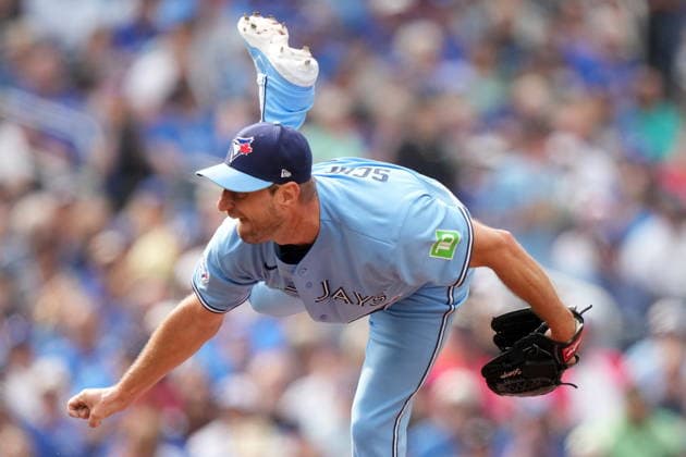September 16, 2026, Toronto, On, CANADA: Toronto Blue Jays pitcher Max Scherzer (31) makes a pitch against the Detroit Tigers during first inning MLB, Baseball Herren, USA baseball action in Toronto on Wednesday, Sept. 16, 2026. Canada News - September 16, 2026  - ZUMAc35_ 20260916_zaf_c35_112 Copyright: xNathanxDenettex