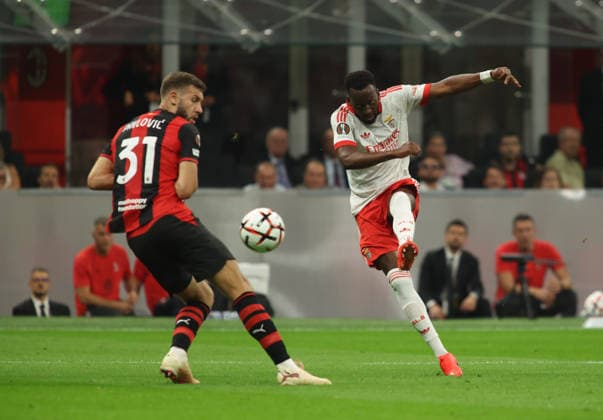 IPA88609155 - Dodi Lukebakio of SL Benfica during the UEFA Europa League match between AC Milan and SL Benfica in the 2026–27 season, held on September 16, 2026, at the Giuseppe Meazza Stadium, San Siro, Milan, Italy. Photo by Nderim KACELI  Copyright: xNderimxKaceli IPAxSportx xx IPA88609155