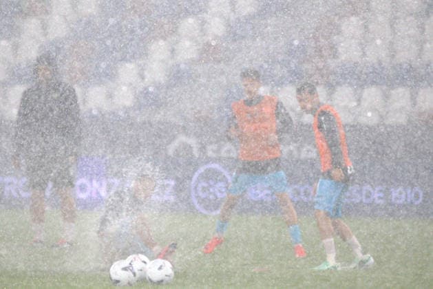 ESP LaLiga EA Sports UD Levante vs. Athletic Club Bilbao Match suspended due to weather conditions caused by heavy rain, LaLiga EA Sports, between UD Levante and Athletic Club, played at Ciudad de Valencia Stadium in Valencia on September 16, 2026, in Valencia, Spain. Soccer Copyright: xAgenciaxLOFx