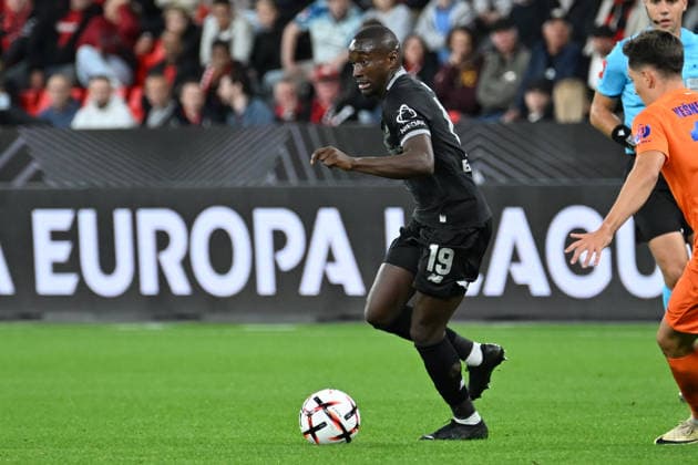 September 16, 2026, GER, Soccer, Men s, Europa League, 2026–2027 Season, Matchday 1 of the group stage, Bayer 04 Leverkusen (GER) vs. NK Celje (SVN) Moussa Diaby (Leverkusen 19), individual play, full-body shot, ball at his feet, DFB and DFL regulations prohibit any use of photographs as image sequences and or quasi-video; Leverkusen BayArena, NRW, Germany Copyright: xNordphoto Meuterx