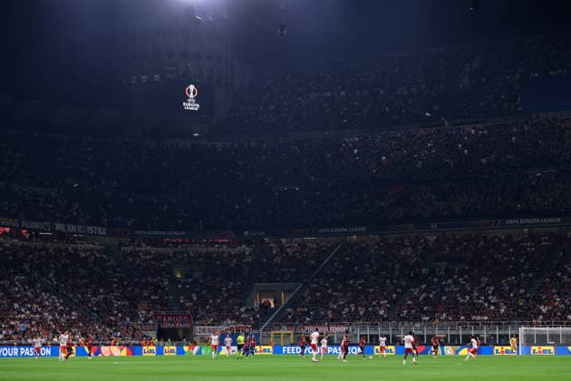 AC Milan v Benfica - UEFA Europa League - Season 2026-2027 Milan, Italy, 16th September 2026. A general view of play during the AC Milan vs SL Benfica UEFA Europa League, League Phase match at Giuseppe Meazza, Milan. Picture credit should read: Jonathan Moscrop Milan Stadio Giuseppe Meazza Italy