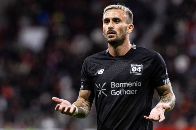 UEFA Europa League: Bayer 04 Leverkusen vs. NK Celje, September 16, 2026; Aleix Garcia (Bayer 04 Leverkusen), 24; UEFA Europa League, Matchday 1: Bayer 04 Leverkusen vs. NK Celje, BayArena, Leverkusen, September 16, 2026 Copyright: xBEAUTIFULxSPORTS Buriakovx