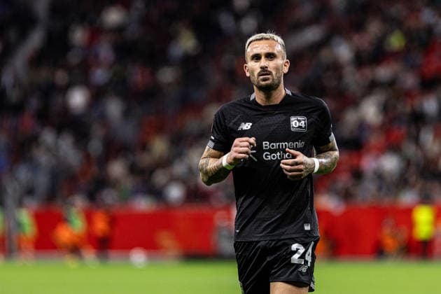 UEFA Europa League: Bayer 04 Leverkusen vs. NK Celje, September 16, 2026; Aleix Garcia (Bayer 04 Leverkusen), 24; UEFA Europa League, Matchday 1: Bayer 04 Leverkusen vs. NK Celje, BayArena, Leverkusen, September 16, 2026 Copyright: xBEAUTIFULxSPORTS Buriakovx